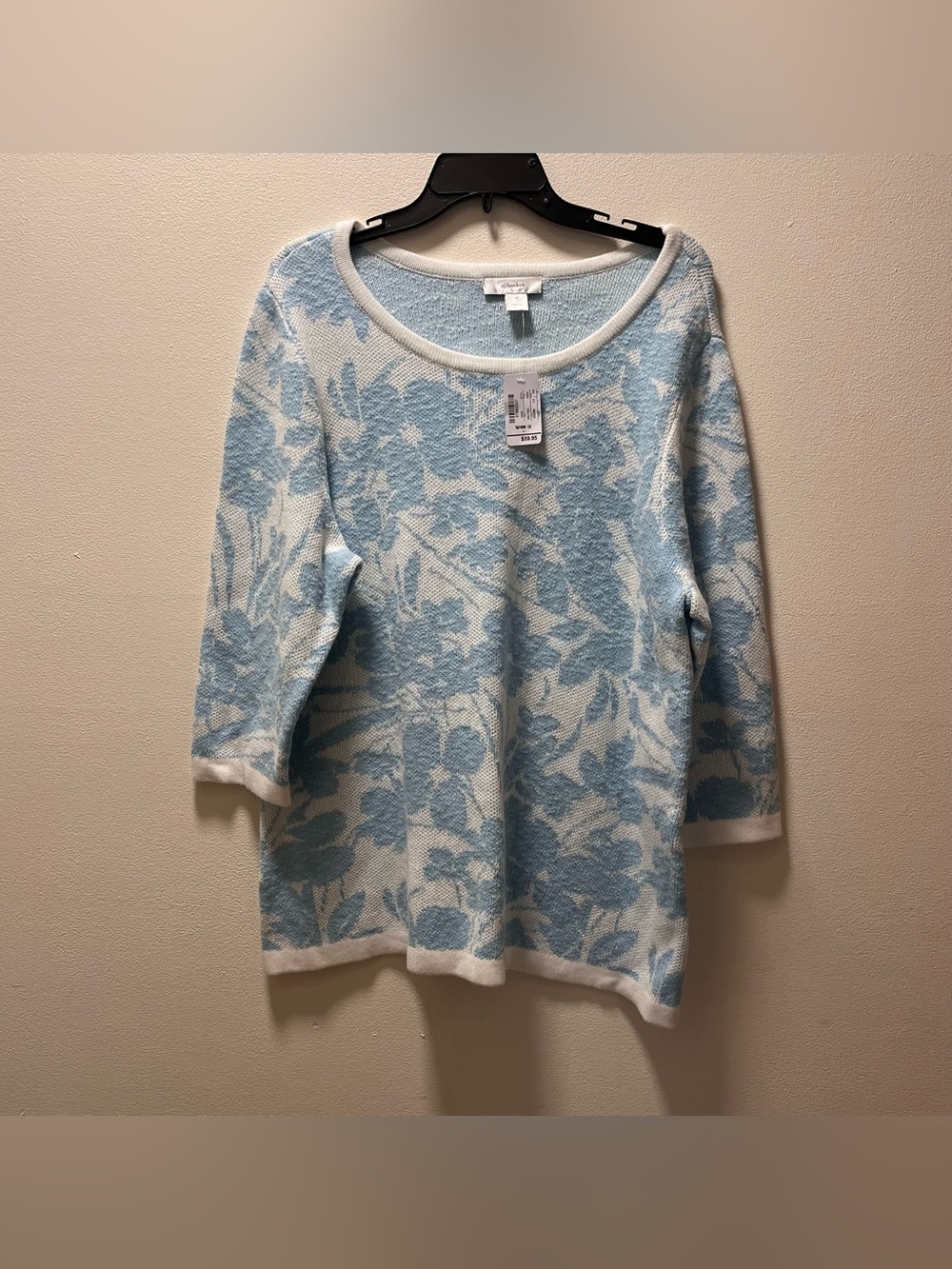 CJ Banks Comfy Casual Chic Soft Pull On Coastal Versatile Sweater, Sz 1X (16-18W